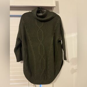 Express army/olive green turtle neck sweater